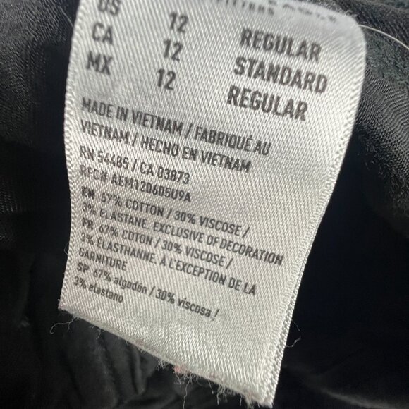 American Eagle Pants Women's 32x29* Mid Rise Kick Boot Cut Black Stretch Tag 12R - Picture 9 of 16